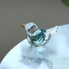 Blown Mini Bird Figurine Handcrafted Glass Tiny Bird Statue Collectible Bird Ornament for Living Room Bedroom Office Desktop Bookshelf Cabinet Decor