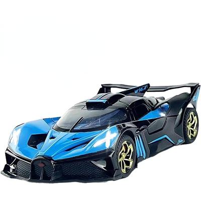 1/32 Auto giocattolo compatibili Bugatti Bolide Auto giocattolo modello auto in lega pressofusa da collezione auto giocattolo con luci e musica, pull back per bambini ragazzi regalo per festival