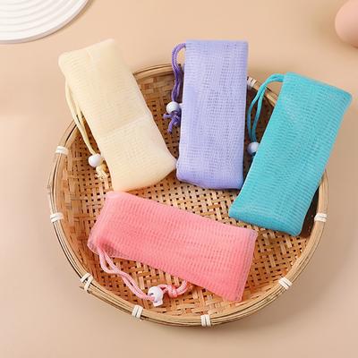 5Pcs Exfoliating Mesh Soap Pouches Bubble Foam Net Soap Bag Shower Soap Sack Pouch Soap Bag For Body Facial Cleaning Tool