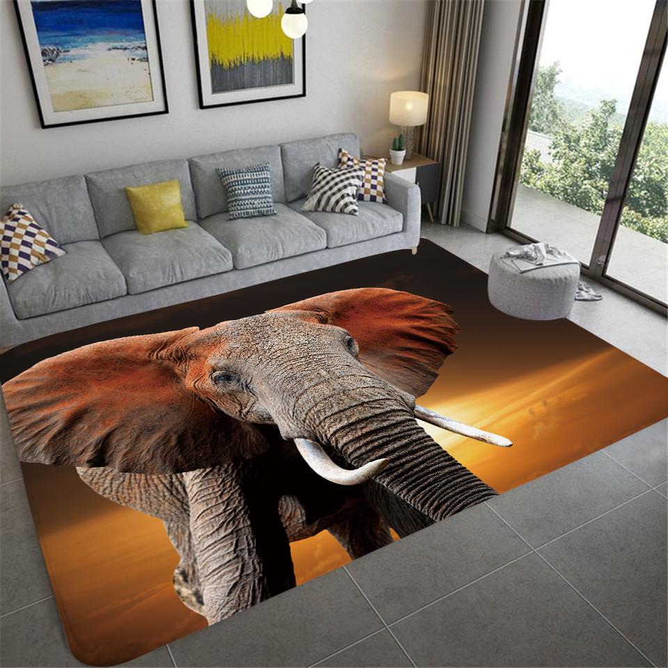 Non-slip children's room crawling floor mat lion art high-end lion print carpet living room bedroom carpet