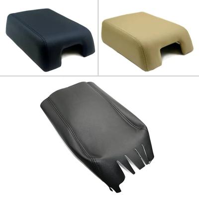 Soft Leather Armrest Cover W/ Sponge For F150 Lariat 2004 2005 2006 2007 2008 Interior Center Console Lid Armrest Box Cover Trim