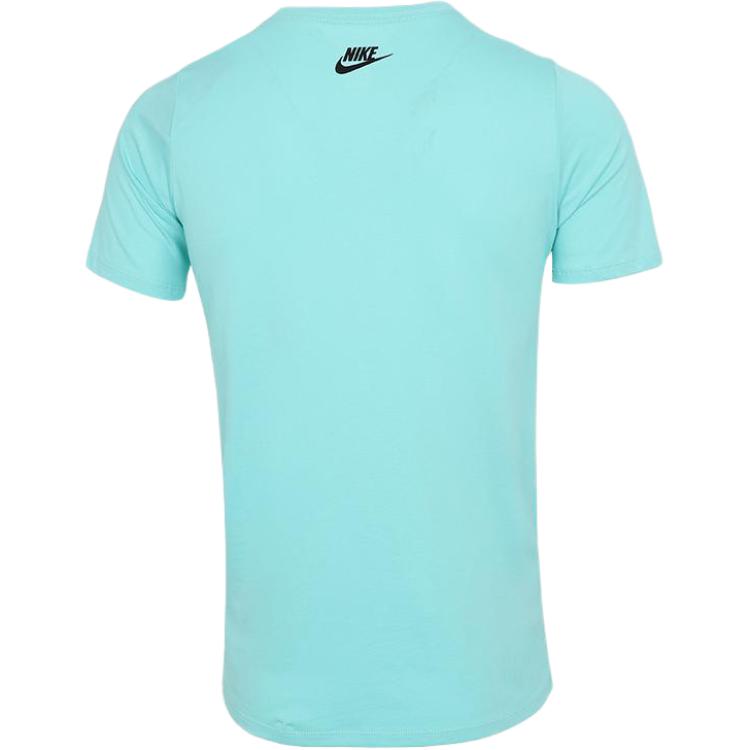 Nike Niebieska koszulka z krótkim rękawem i okrągłym dekoltem dla dzieci z nadrukiem DJ6294-308