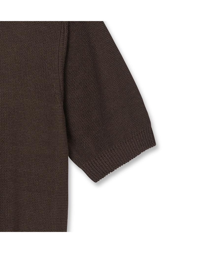 IOLO Cool Linen Half Crewneck_Brown
