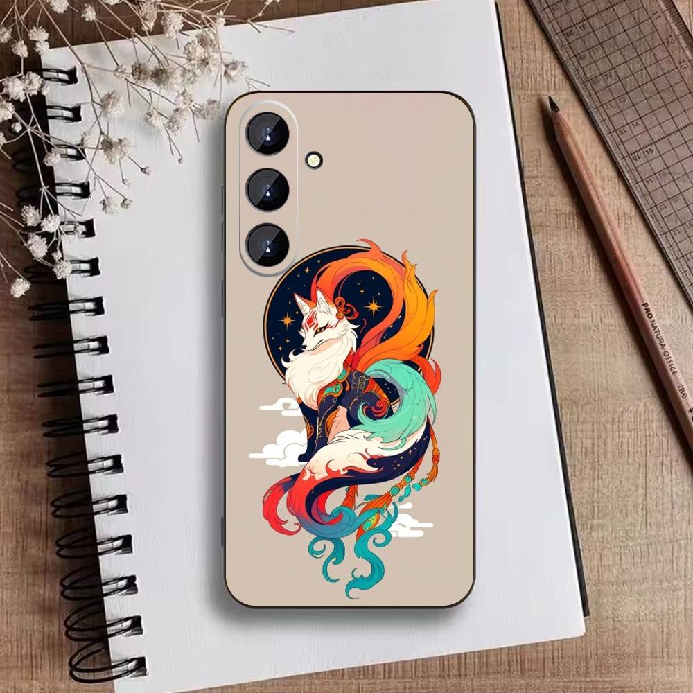 Sunny Fox Phone Case For Samsung Galaxy A73,A21s,A22,A31,A52,A53,A71,A41Soft Black Shell