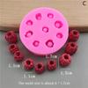 1 pieza Molde de silicona 3D Arándano Frambuesa Diy Simulación Fruta Molde Fondant