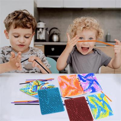 Placa de atividade sensorial, brinquedo de silicone para acalmar, estresse, silencioso, atenção plena para crianças de 3 anos ou mais, alívio da ansiedade, placa sensorial