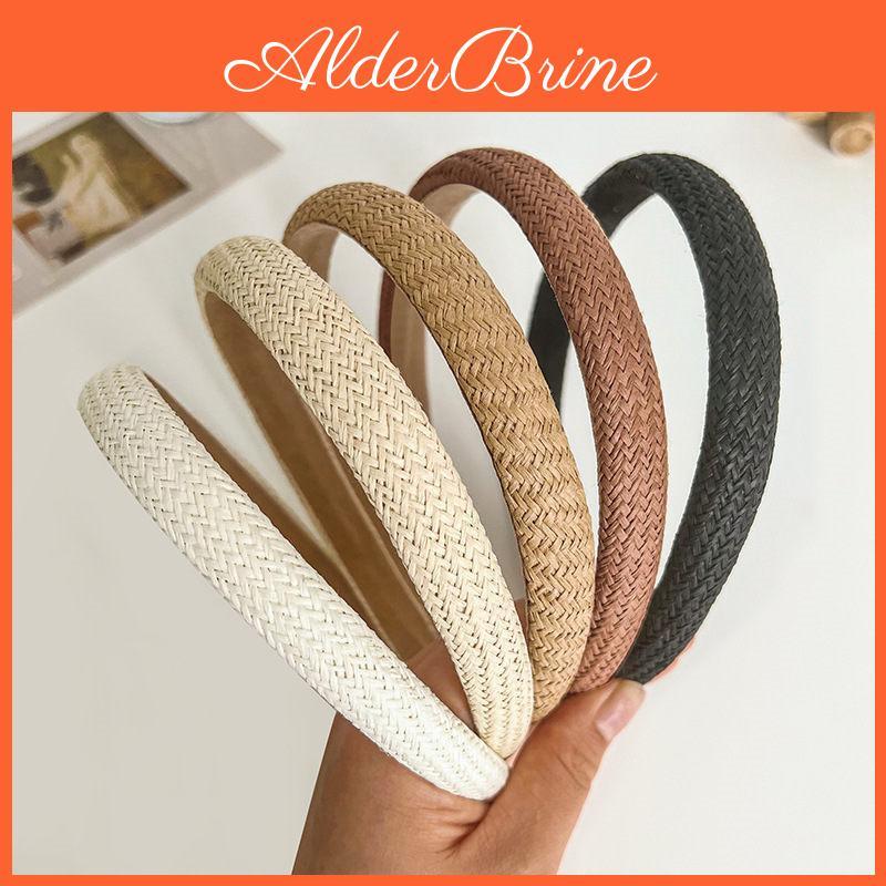Thin Straw Band Hair Cute Handwoven Edges Headband Headdress Hair Ornament