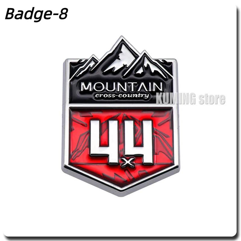 3D Metal 4X4 Mountain Cross Country Badge Auto 4WD Emblem Car Stickers Styling Decals Accessories