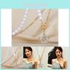 Trendy Korean Style Pearl Star Zirconia Titanium Steel Necklace For Women 2021