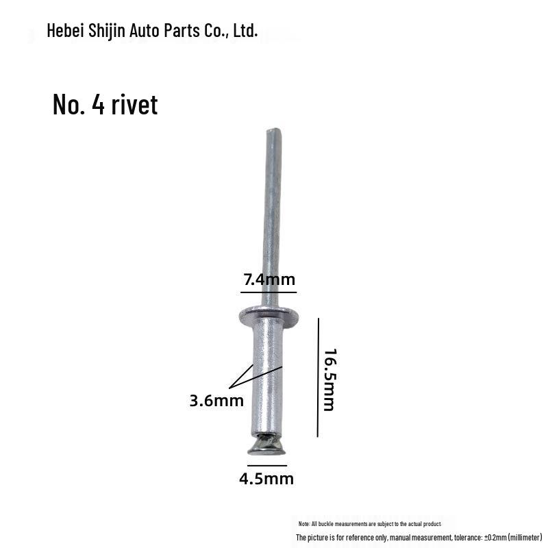Universal Car Side Window Speaker Rivet - Iron Aluminum Three-Pronged Pull-Through Flowering Design