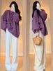 Large thick thread twist sweater women's thickened medium and long autumn and winter loose lazy wind knitted jacket top