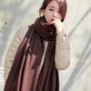 Solid Color Winter Knitted  Scarf Thick Warm Women Wrap Shawls Casual Long Scarves