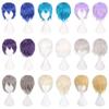 Cos Short Black Cosplay Wig With High Temperature Silk For Anime Costumes