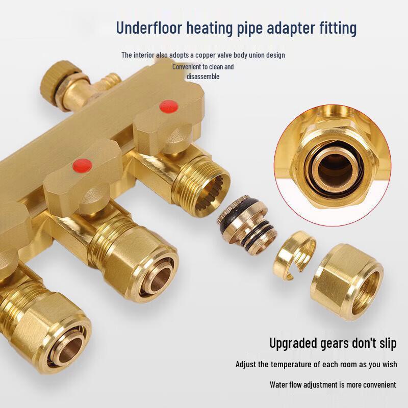 

Санда Латунный 4-ходовой Коллектор для Подпольного Отопления с Шаровыми Кранами