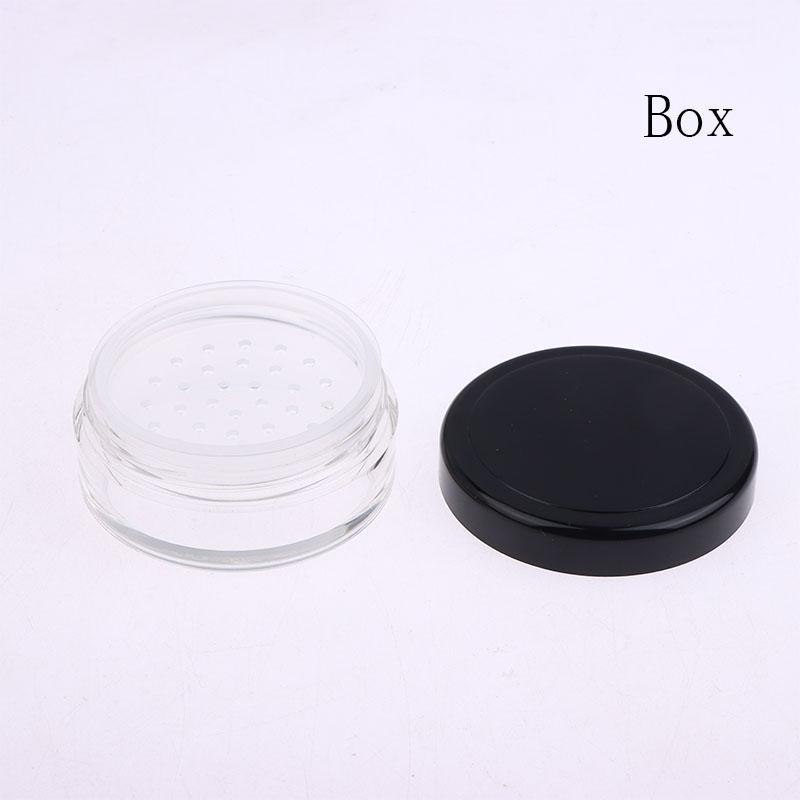 5G Portable Plastic Powder Box Empty Loose Powder Pot With Sieve Powder Puff Cosmetic Sifter Loose Jar Travel Makeup Container