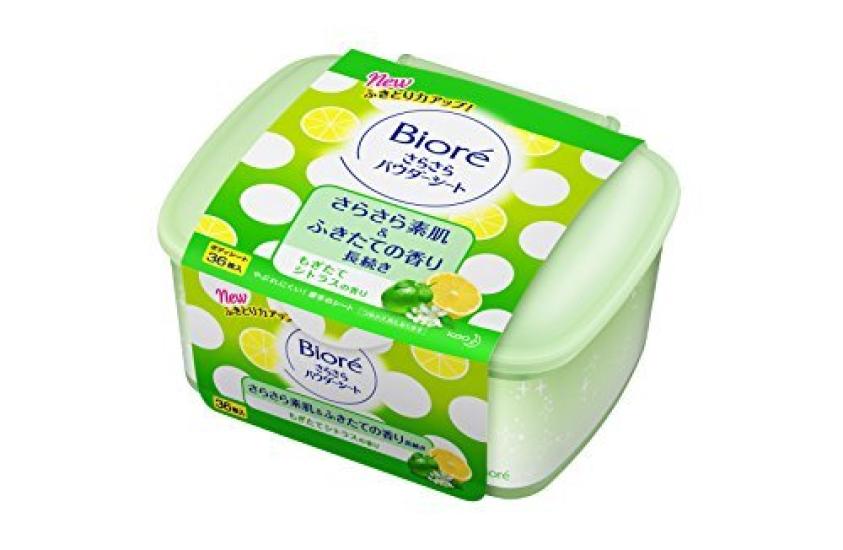 

Kao Biore Smooth Powder Свежесобранный цитрус 36 листов x 4 набора Лист, Аромат,