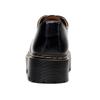 Thick-soled holes, small leather shoes, low-top, genuine leather British round head, casual student muffin bottom, short boots.