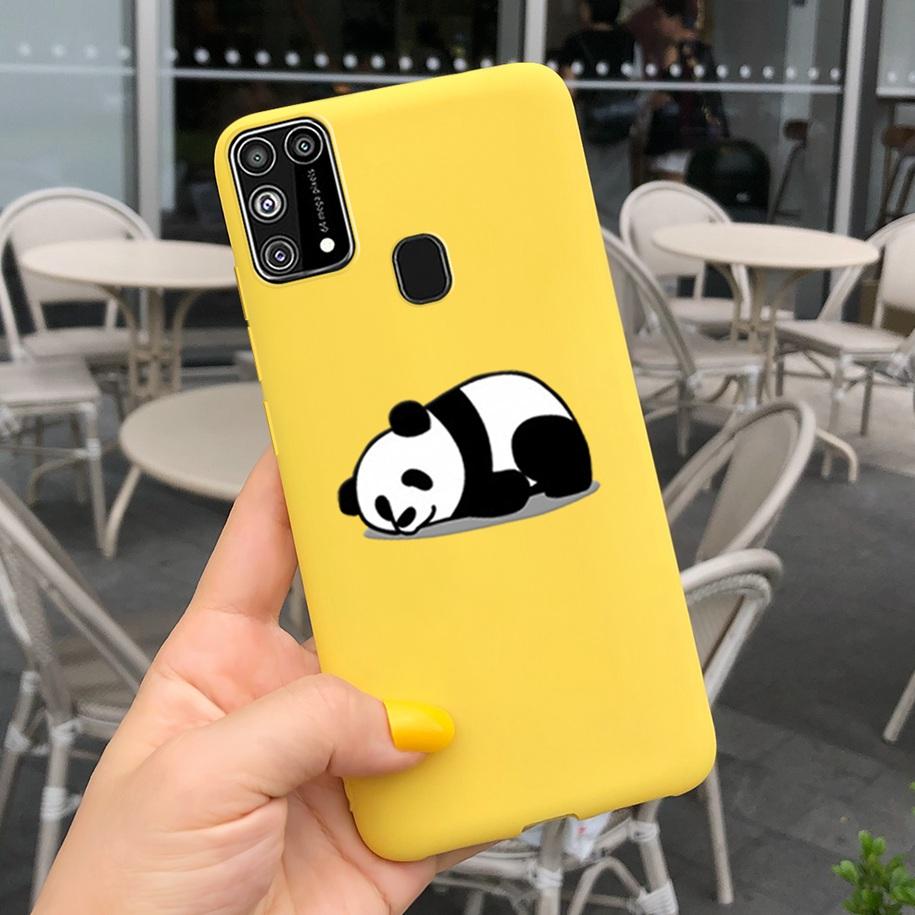 Silikonový kryt Pro Samsung M31 M 31 Obal Čerstvá květina Pírko Nárazuvzdorný kryt telefonu Pro Samsung Galaxy M31s M31 s M315 M317 Etui