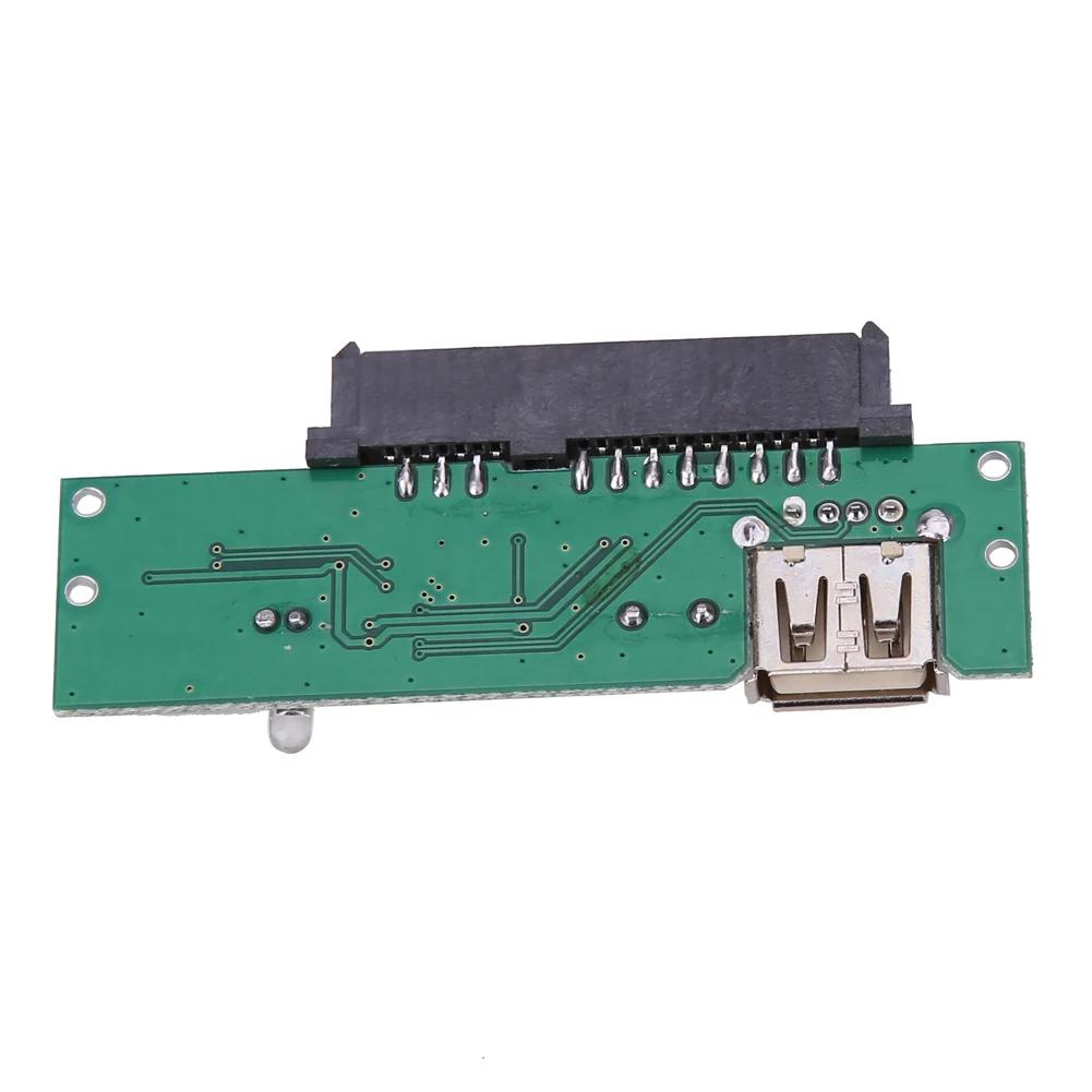 USB 2.0 to SATA 7+15Pin Hard Disk Adapter USB to SATA Female Converter for 2.5" HDD SSD Mechanical / Solid State Hard Disk Drive