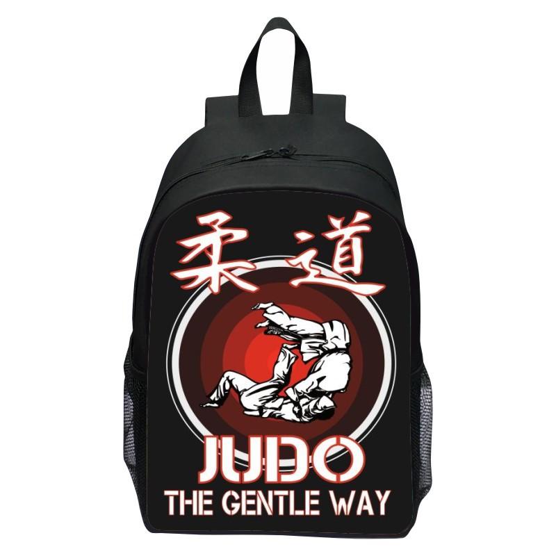 Nieuwe bedrukte JUDO Judo rugzak voor basisschoolleerlingen, Karate cartoon rugzak voor groep 123, casual en lichtgewicht