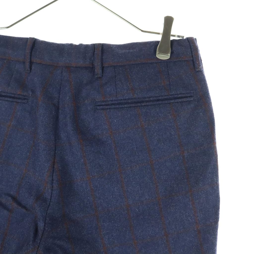 Beauty Products VIGANO Striped Pattern Wool Pants 46 Navy Men's Used