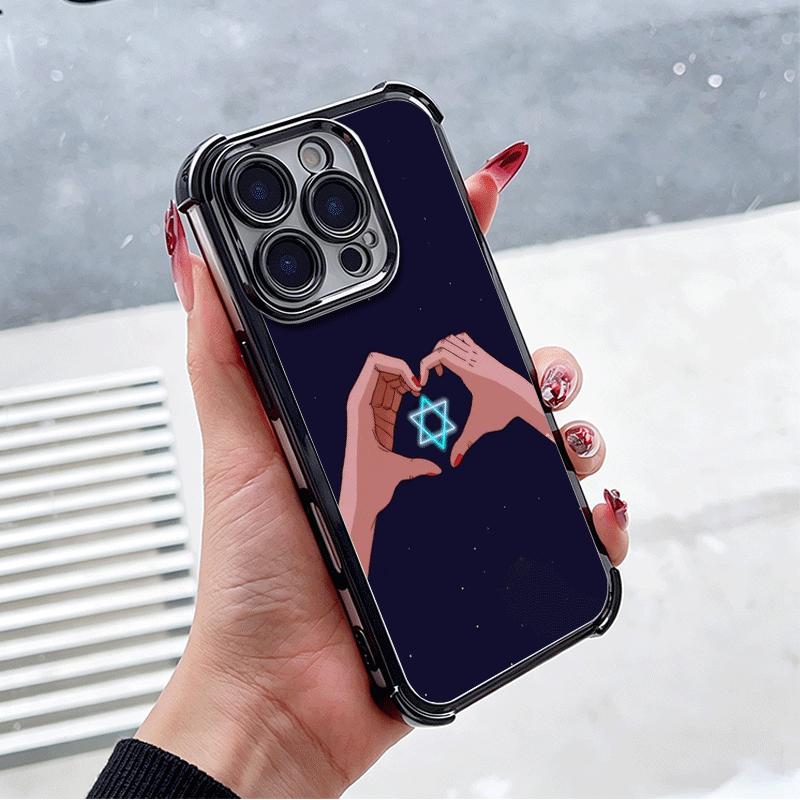David Jewish Star Symbol Plating Phone Case For Xiaomi Poco X5 X6 X7 X8 Pro Max F8 Ultra F7 M8 M7 M5S Redmi 15C 15 14C 13C 13 X3