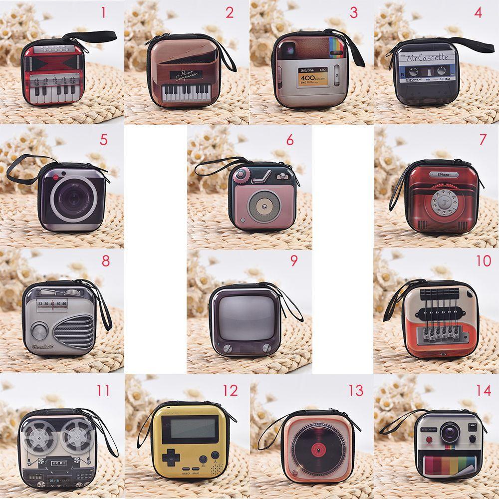 Player Pattern Small Wallet Earphone Cable Storage Bag Coin Purse Cute Cartoon Change Zipper Pocket