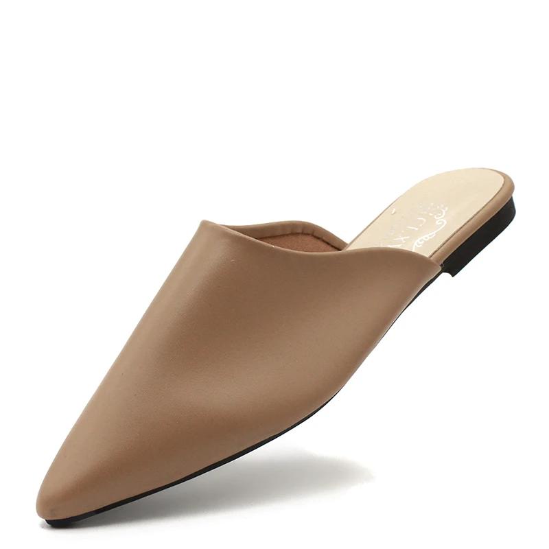 Fashion Woman Mules Shoes Outdoor Women Slippers Female Square Toe Shallow Low-heel Casual Shoes Comfortable Slippers Slides 2025 New