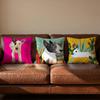 Cartoon Bull Terrier Series Cushion Cover Soft Reversible  Durable Pillow Cover  MultiScene Use for Home  Car Daily Comfort