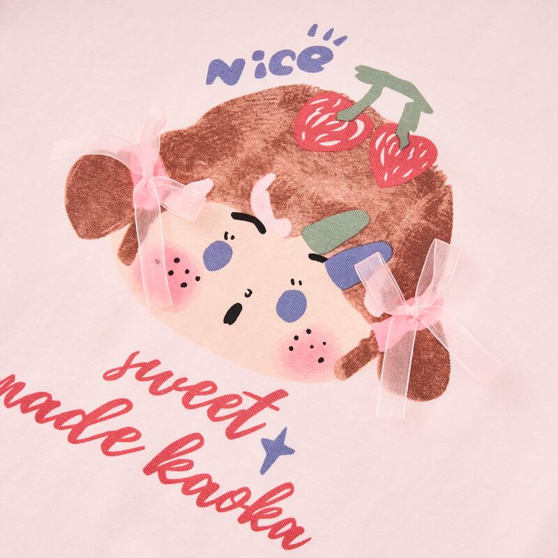 Kids' Cute Cartoon Print Short Sleeve T-Shirt