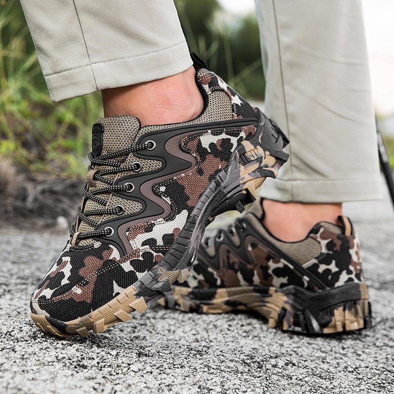 Outdoor New Sports Shoes Camouflage Non-slip and Wear-resistant Large Size Trendy Shoes Camouflage Shoes Military Fans Men's Outdoor Mountaineering
