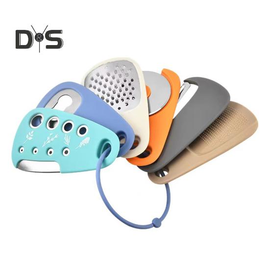 

Набор из 6 кухонных гаджетов, экономящих место, кухонные принадлежности, чеснокодавка, ванильный резак, овощечистка, резак для пиццы, терка, открывалка для бутылок, подарки Sets