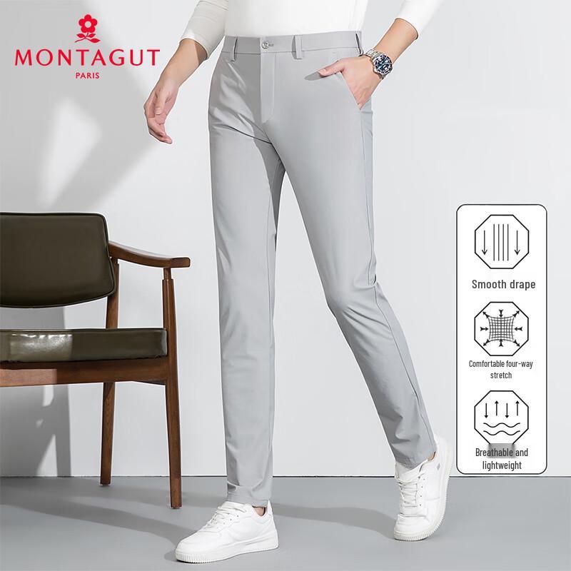 

MONTAGUT Men s All-Season Stretch Straight-Leg Casual Pants 34