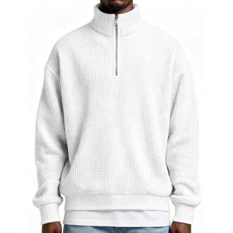 

New Style European American Men s Pullover Zipper Sports Long-sleeved Hoodies Tops Loose Casual Sweatshirts S