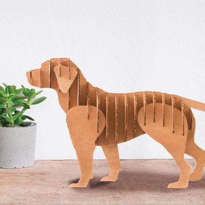 [A2707] - 3D Cardboard Figurine 'Dog' - Boards 30x30 Cm