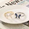 Light Luxury Butterfly Opening Ring Adjustable Crystal Ring Light Luxury Finger Jewelry  Gifts