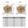 Antique Compass World Map Pillowcase Double-sided Printing Polyester Cushion Cover Decorations Pillow Case Cover Home Zipper