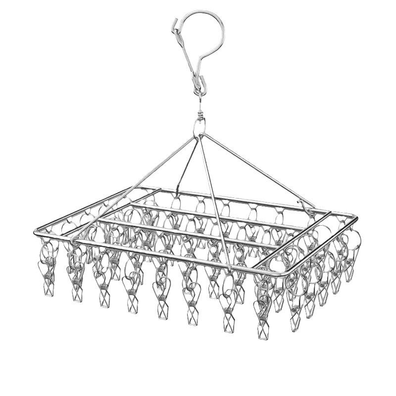 Cintre séchoir multiple en acier inoxydable pour chaussettes et sous-vêtements