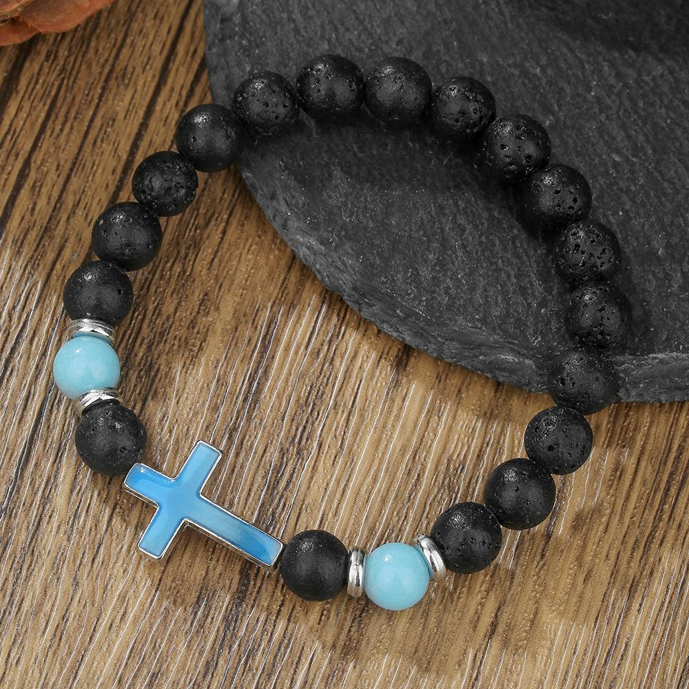 JYL TS Bracelet  Men's Volcanic Beaded Design Enhances Stability