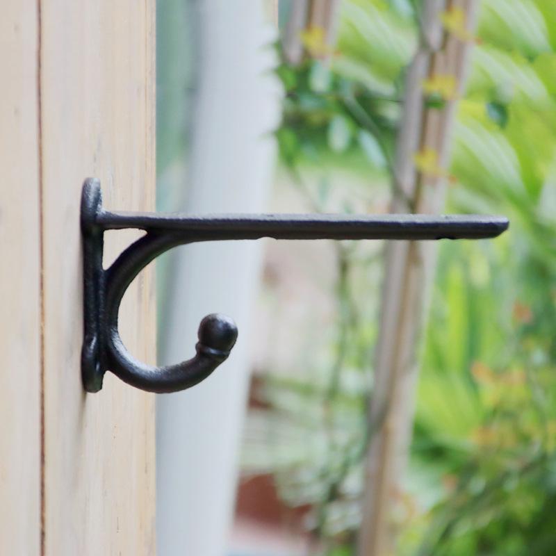 European Retro Cast Iron Triangle Bookshelf Support Bracket