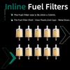 10 Pcs 3/8" Universal Inline Fuel Filters For Cars Industrial Tractors Trucks Motorcycles RV'S Gas Powered Engine