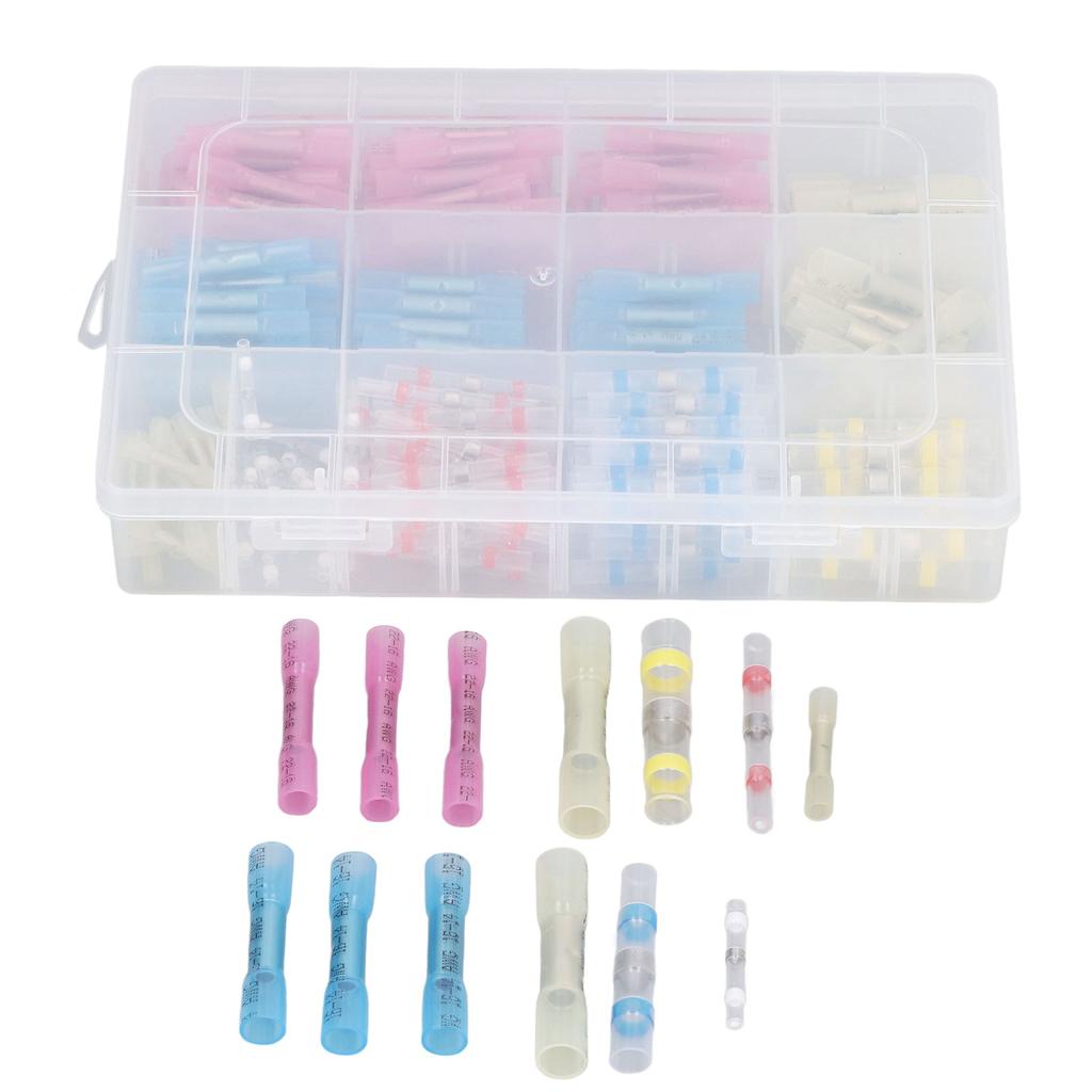 250 Pcs Heat Shrink Wire Connector Insulated Electrical Wiring Terminal Good Sealing Solder Wire Con