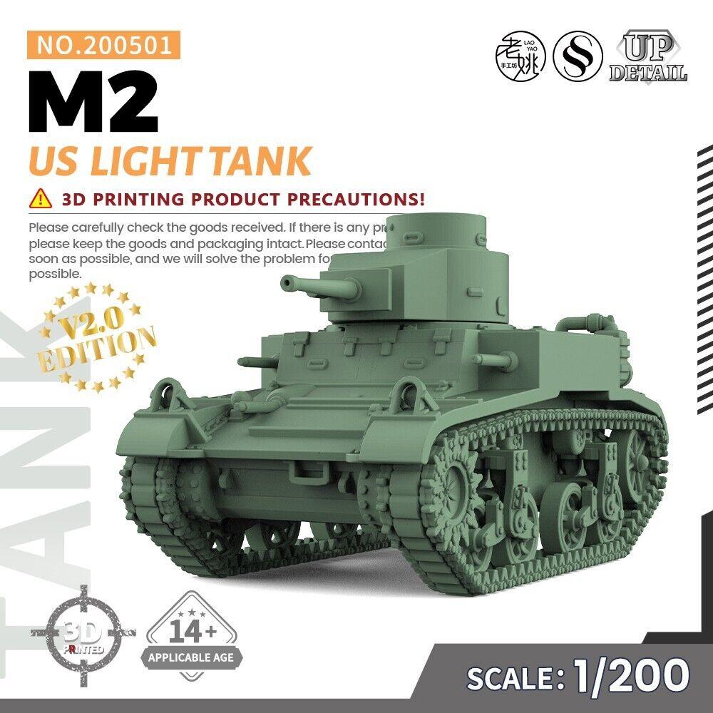 

SSMODEL 1/200 Military Model Kit US M2 Light Tank