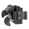652F 5-Blade Heat Powered Stove Fan for Wood Log Eco Friendly Larger Air on Chimney for Wood Log for Burner Fireplace Qu