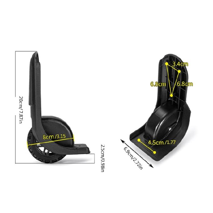 1 Pair Luggages Wheels Suitcase Wheels Swivels Castors Replacement PVC Travel Luggages Wheels Easy to Install