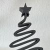 Christmas Tree Ornaments 3D Printed Spiral Christmas Tree Figurine Hoiliday Tabletop Decoration for Winter Mantel Shelf