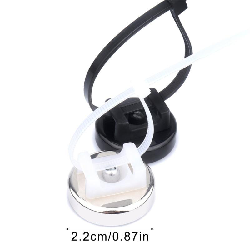 20 Pack Reusable Magnetic Cord Clip Builts In Strong Magnets for Tidying Cable Storage On Metal Surfaces Daily Use