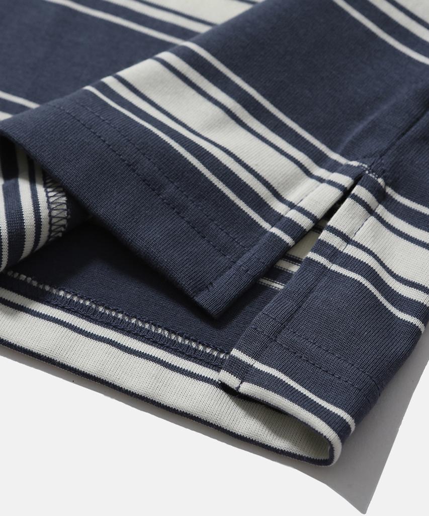 MOIF [Ss26] One Pocket H/S Tee / Blue Stripe