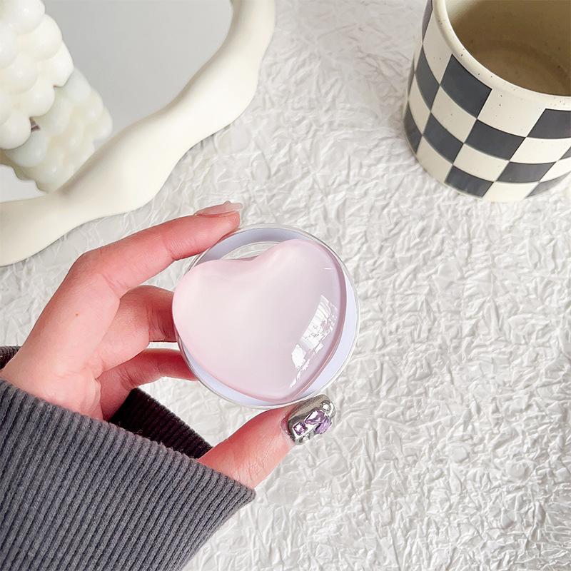 

Симпатичный стеклянный держатель для телефона с магнитным сердечком, карман для гнезда, поддержка Magsafe IPhone Mac Safe, расширяющая подставка для кольца розовый