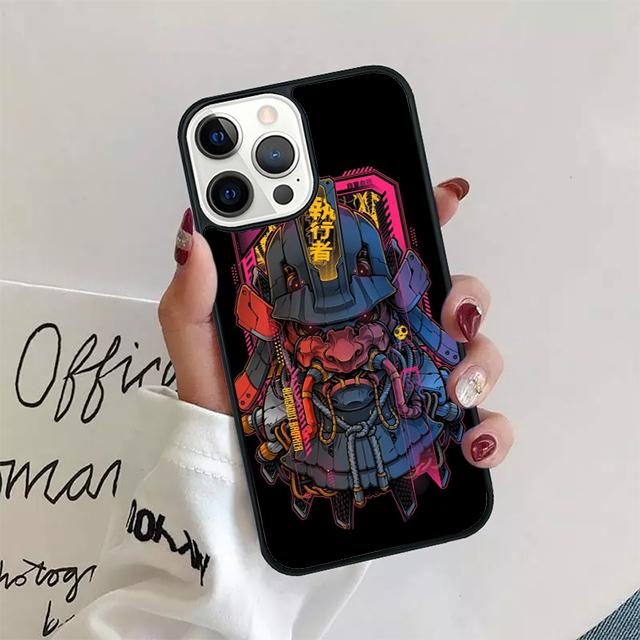 Samurai Mask Helmet Coque Shell For iPhone 17 Air 15 16 14 13 12 Pro Max 11 Pro Max Plus Phone Case Cover